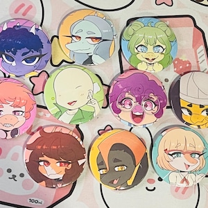 Botones Chibi Snoot/GVH - Opciones holográficas (58 mm/2,25 pulgadas)