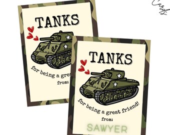 Druckbare Tank Valentinstag Karten-Freund Valentinstag Karten-Valentinstag Karten-Kinder Valentinstag Karten-Druckbare Valentine-Instant Download