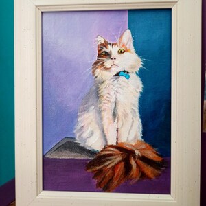 Peinture à l'huile personnalisée de portrait d'animal de compagnie à partir d'une photo, commande de chat, chien, portrait peint à la main sur toile, cadeau unique pour les propriétaires d'animaux de compagnie, cadeau pour les amoureux des animaux de compagnie