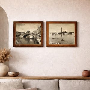 Vintage Venice Photographs Anderson Roma Rialto Bridge Grand Tour Mediterranean Decor