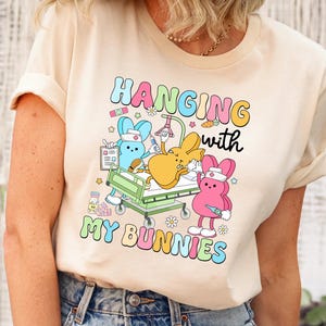 Hanging With My Bunnies Nurse Easter Shirt, Bunny Nurse T-shirt, Easter Nurse Sweatshirt, Easter Nurse Appreciation Gift, Nurse Easter Tee