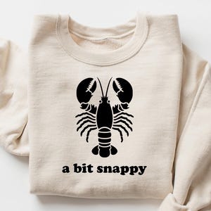 Comfort Minimalist Beach Sweatshirt, Funny Lobster Tshirt, Snappy Lobster Tee, Summer Retro Shirt, Nautical Fisherman Gift, Lobster Tee