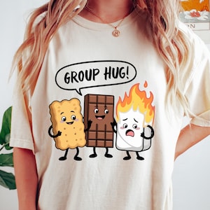 Group Hug Smore Shirt, Funny Camping T Shirt, Camping Marshmallow Tshirt, Camp Lover Gift, Camp Life Shirt, Friends Camping Tee, Camper Gift