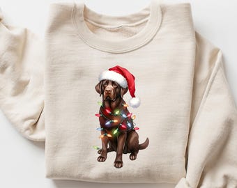 Kerst labrador trui, kerst hondenshirt, shirt labrador eigenaar, labrador moeder T-shirt, hondenliefhebber cadeau, lab trui, Xmas lab hond top