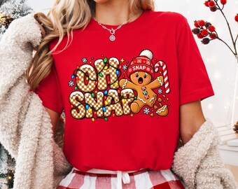 Funny Gingerbread Sweatshirt, Oh Snap Christmas Hoodie, Broken Cookie Sweatshirt, Holiday Cheer Crewneck, Festive Xmas Party Hoodie Gift