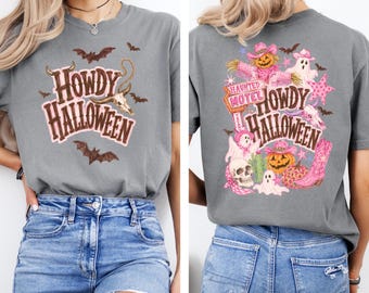 Comfort Colors® Howdy Halloween T-Shirt, Western Halloween Shirt, Haunted Motel Tee, Western Halloween Outfit