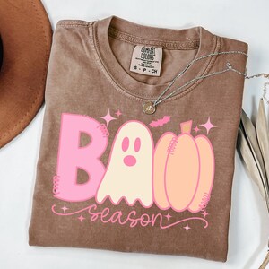 Comfort Colors Boo Ghost T-Shirt: Spooky Halloween Tee
