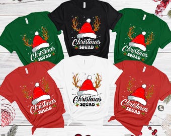 Christmas Squad Shirt, Matching Family Christmas T-Shirt, Christmas Long Sleeve, Family Christmas Outfit