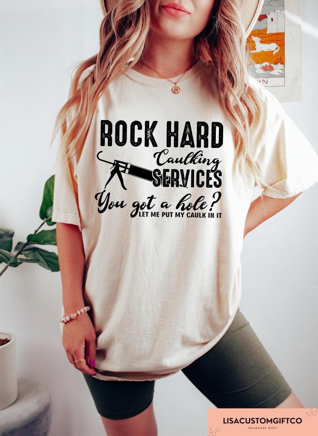 Rock Hard Caulking Services Retro Shirt, Inappropriate Tshirt, Dank ...