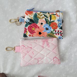 Gesteppter Mini-Beutel, gesteppter Reißverschluss-Beutel, AirPod-Fall, Mini-Kartenhalter, Lippenstift-Beutel, handgemachtes Geschenk für sie, Münzbeutel