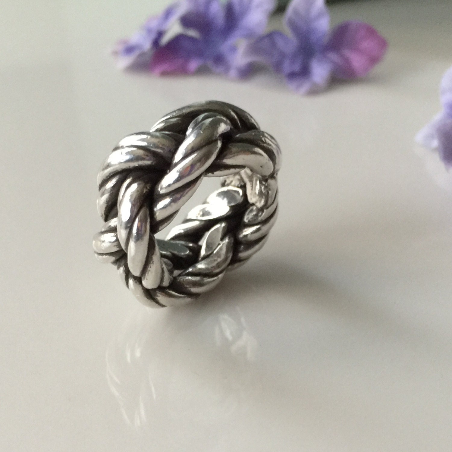 Braided ring, Braid ring, twist ring, Weave Ring, Sterling silver ring ...