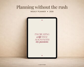 2026 Digital Weekly Planner Grid — Productivity Layout GoodNotes iPad Planner Undated Notability Template