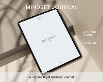 Gratitude Journal Digital — Half Year Undated GoodNotes iPad Mindset Journal Daily Reflection Planner PDF