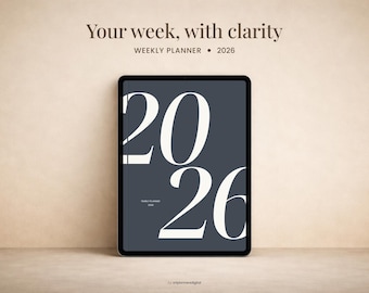 Digital Weekly Planner with Finance Tracker 2026 — Undated Budget Planner GoodNotes iPad PDF Template
