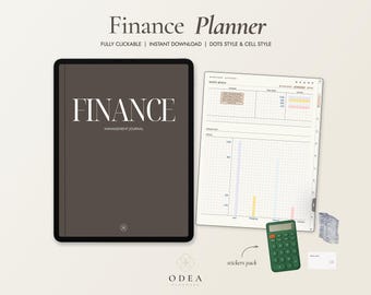 GoodNotes Finance Planner • Monthly Budget Tracker • Minimal iPad Planner • Digital Download • ODEA