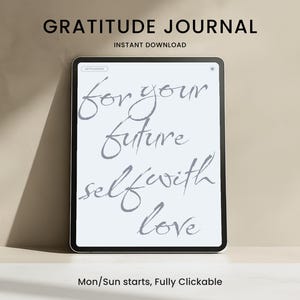 Gratitude Journal Digital Planner — Daily Affirmations Undated GoodNotes iPad Journal Mindfulness Notebook PDF