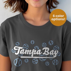 Tampa Bay Baseball-Shirt, Geschenk für TB-Sportfans, Unisex-Retro-T-Shirt für Baseball-Liebhaber, Vintage-Teamkleidung für Damen