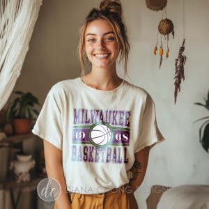 Milwaukee Bucks NBA Graphic Tee, Bucks Basketball T-shirt, Milwaukee Basketball NBA Shirt, Milwaukee Bucks Basketball Fan Gift, NBA Gifts