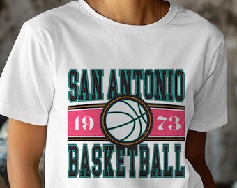 San Antonio Basketball Shirt Fiesta Colors Unisex Tee Sports Fan Gift Vintage Women Basketball Lover Apparel Game Night Team Merchandise