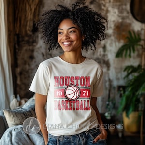 Maglietta grafica Houston Rockets NBA, magliette grafiche Rockets Basketball, maglia Houston Basketball NBA, regalo per i fan Houston Rockets Basketball