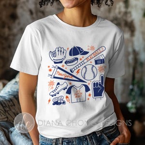 New York Baseball T-Shirt: 100% Cotton Unisex Graphic Tees | White, Blue Apparel for Mets Game Day