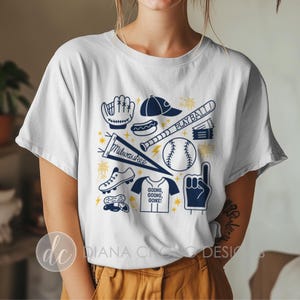 Milwaukee Baseball T-Shirt: 100% Cotton Unisex Graphic Tees | White, Beige, Blue Apparel for Brewers Fans