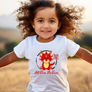 Camiseta infantil del Dragón del Zodiaco Chino: Ropa y regalo para el Año Nuevo Lunar 2026