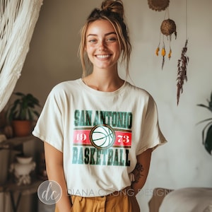 San Antonio Spurs Vintage T-shirt, Spurs Basketball NBA Graphic Tee, San Antonio Basketball NBA Shirt, San Antonio Spurs Basketball Fan Gift