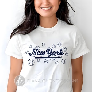 New York Baseball T-Shirt: Unisex White, Grey, Blue Fan Apparel for Yankees Game Day