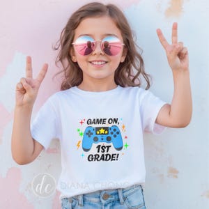 1st grade gamer shirt, back to school kids tee, first day of school outfit, video game shirt for boys