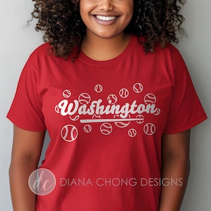 Washington, D.C. Baseball T-Shirt: 100% Cotton Unisex Red, White, Blue Graphic Tees