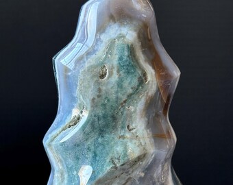 縞模様の瑪瑙の炎 - 天然水晶 - フリーフォーム - カルセドニー - 樹枝