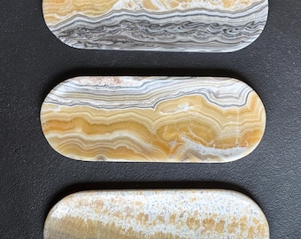 Bandeja de servir de calcita zebra esculpida à mão: bandeja de pedra ônix zebra mexicana - decoração para casa
