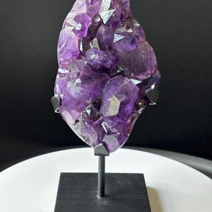 Top Grade XL Brazilian Druzy Amethyst Big Point Cluster on Stand - Home Decor - Statement Piece - Geode