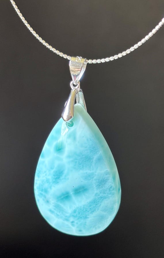 1日1石最終回◆ラリマーペンダントトップ ティアドロップ 雫型 天然石 パワーストーン 一点物 ラリマー ドロップ ペンダント | 公式通販鎌倉のシルバー