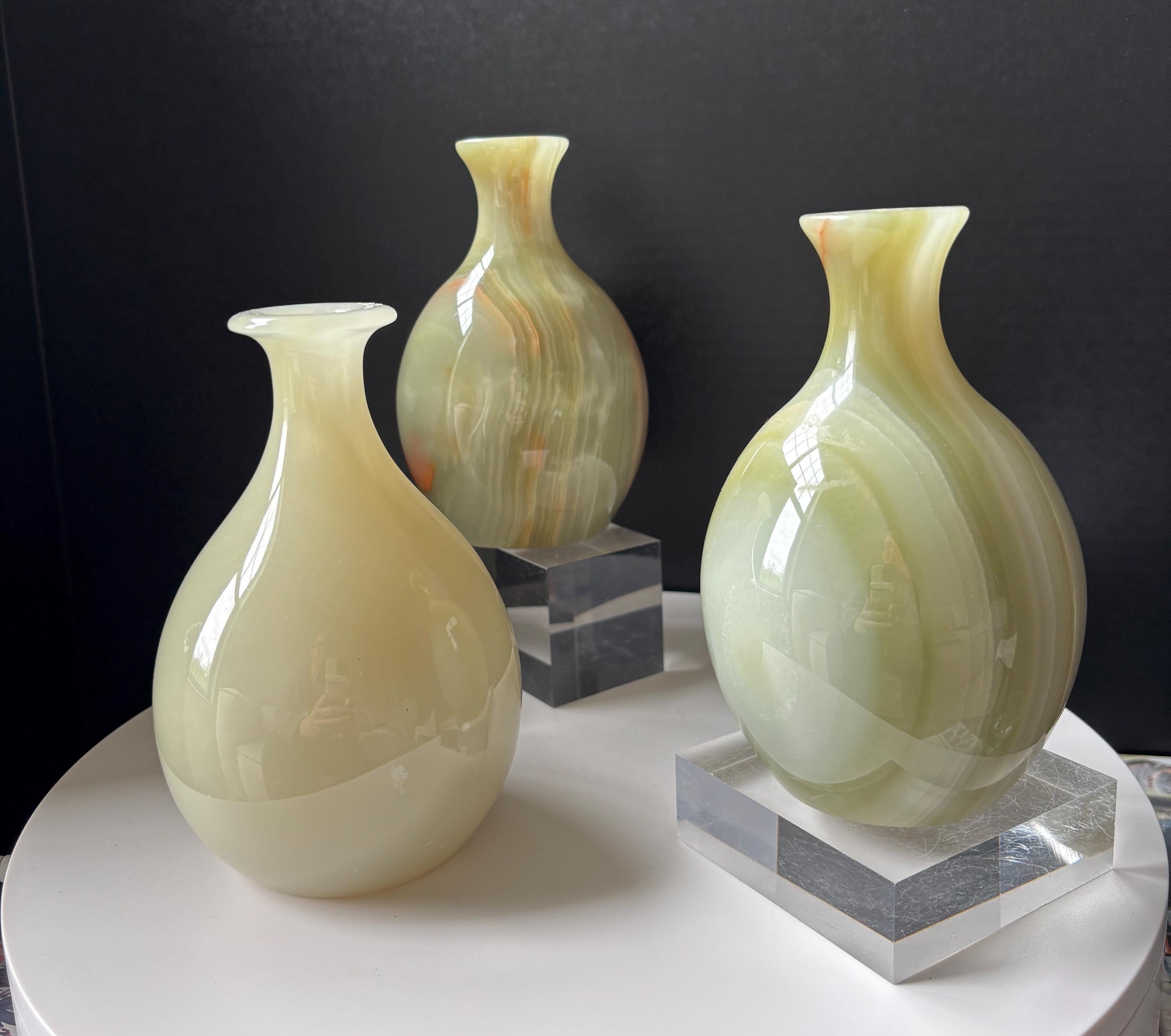Green Onyx Jade Vase: Onyx Stone, Home Decor - Etsy