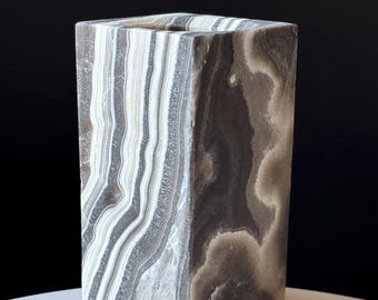 Portavelas de ónix cebra: Piedra de ónix mexicano, decoración del hogar
