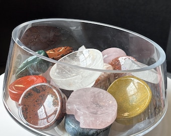 Assorted Crystal Sphere Holders - Natural Crystal Sphere Stand - Tiny Crystal Bowl - Home Decor - Quartz - Jasper - Agate - Amethyst