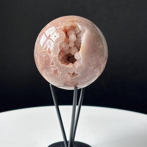 Druzy roze amethist kristallen bol van AAA-kwaliteit met standaard - natuurlijke Braziliaanse roze amethist - woondecoratie