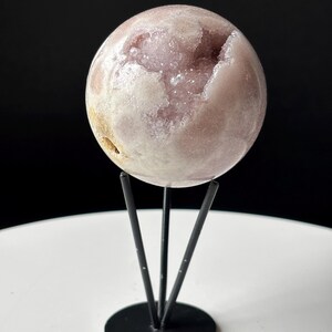 Druzy roze amethist kristallen bol van AAA-kwaliteit met standaard - natuurlijke Braziliaanse roze amethist - woondecoratie