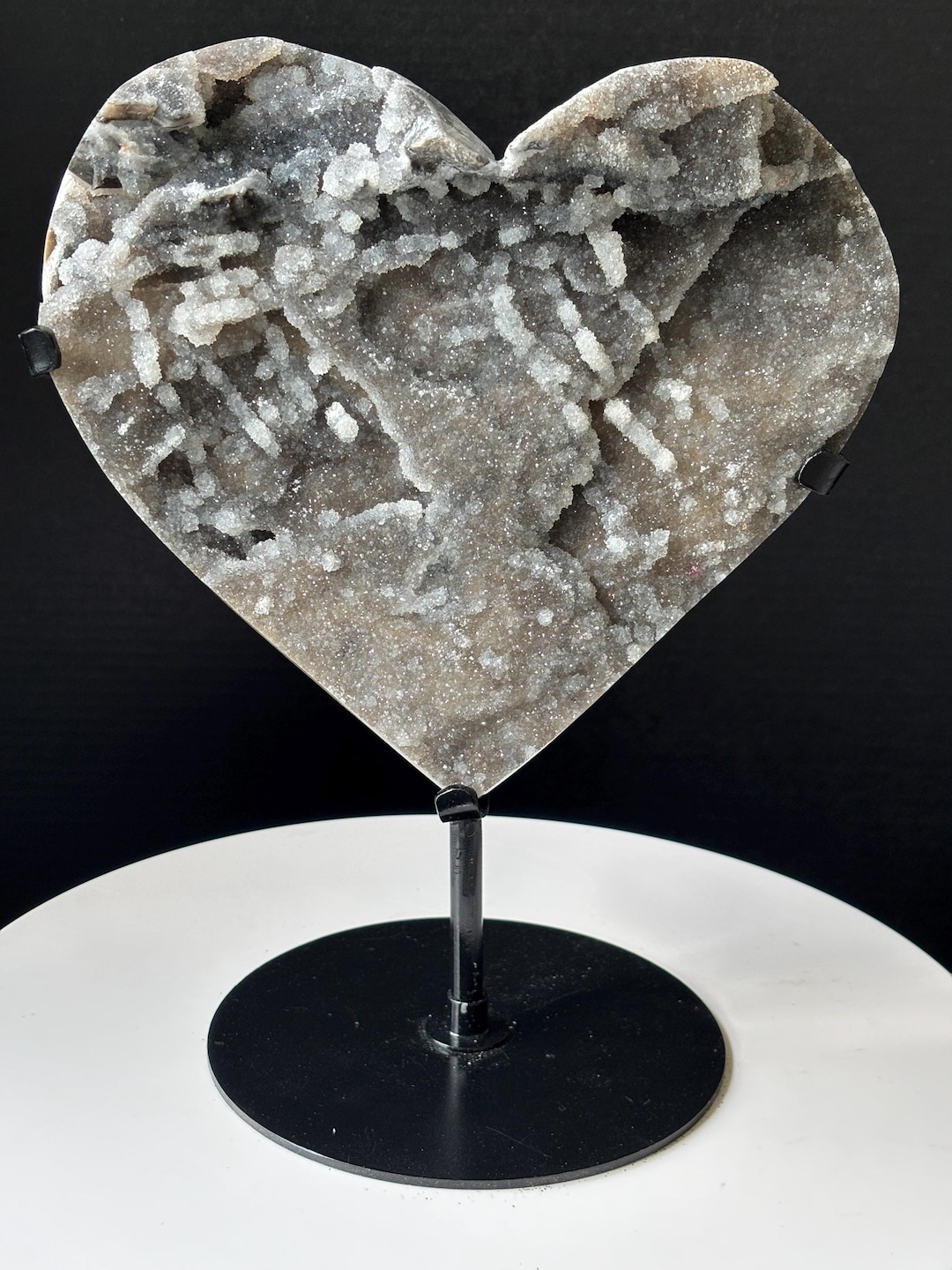 XXL Druzy Sphalerite Heart on Stand: Hand Carved Home Decor - Etsy