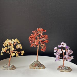 Citrine - Red Jasper - Amethyst Crystal Tree - Natural Crystal - Money Tree