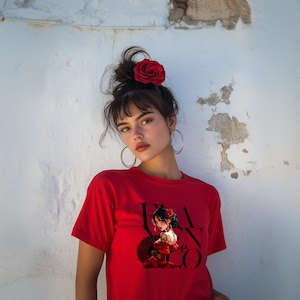 Flamenco T-Shirt, Spanish Dance Unisex Tee, Mari Loli Collection, Flamenco Lover Gift, Spain Culture Shirt, Cotton Graphic Top