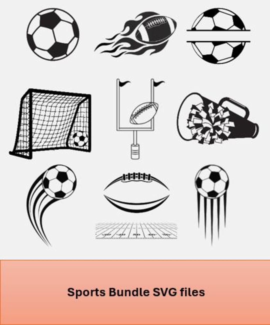 Sports Bundle SVG Files - Etsy
