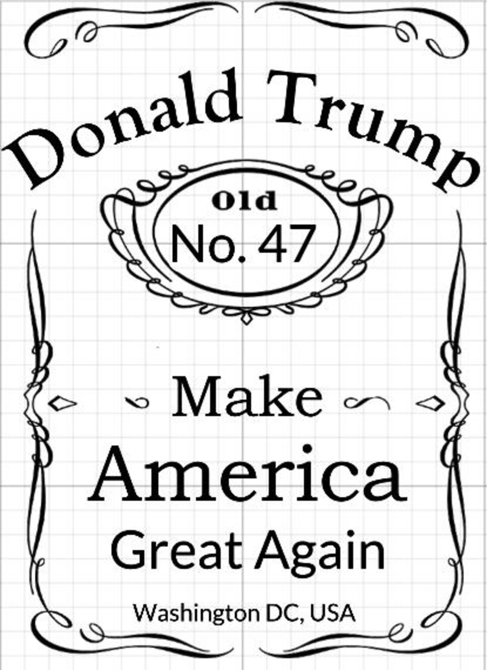 Donald Trump Whiskey Label SVG File: USA Pride (digital Download) - Etsy