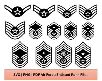 アメリカ空軍の階級章 - デジタルファイルのダウンロード SVG、PNG