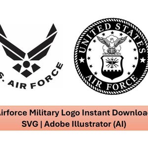 Flygvapnets militära logotyp: SVG- och AI-paket (digital nedladdning)