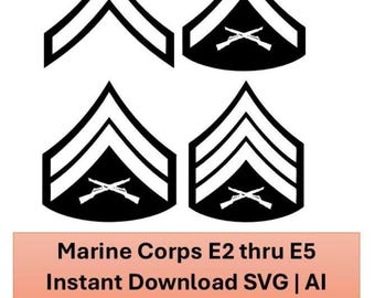 Marine Enlisted Rank SVG Adobe Illustrator | Military Files | Digital Files | Instant Download | Marine Corps Digital Design