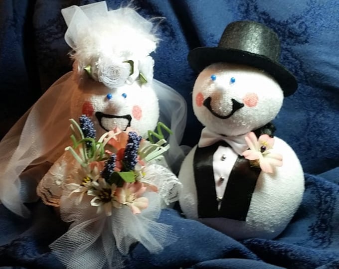 Wedding Snowman Couple Custom Made