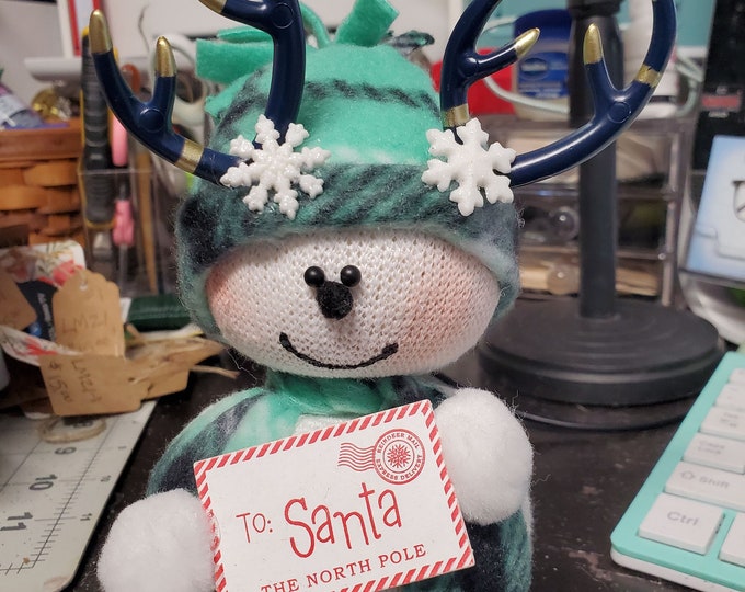Reindeer Snowman Santa Letter Holiday Christmas Winter